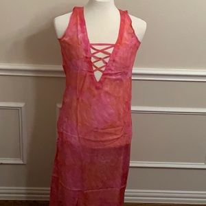 Lisa Blue WINGED ONES Crisscross Kaftan - FireBird